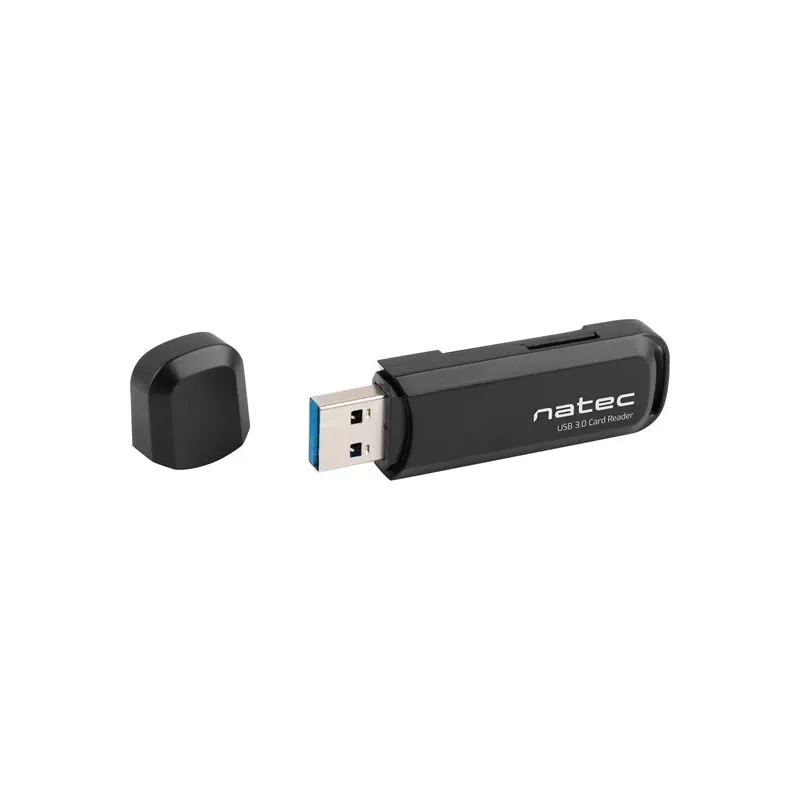 Kortelių skaitytuvas NATEC Scarab 2 USB 3.2 Gen 1 Type-A – MicroSD/SD palaikymas, 5000 Mbit/s, juodas