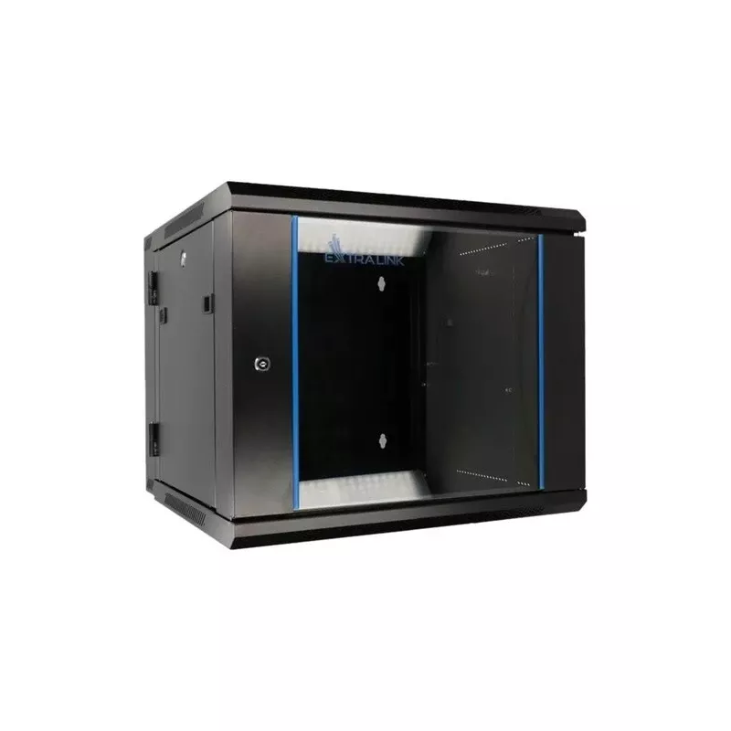 Extralink Rackmontavimo spinta 6U 600x600 AZH Juoda sieninė, varstoma