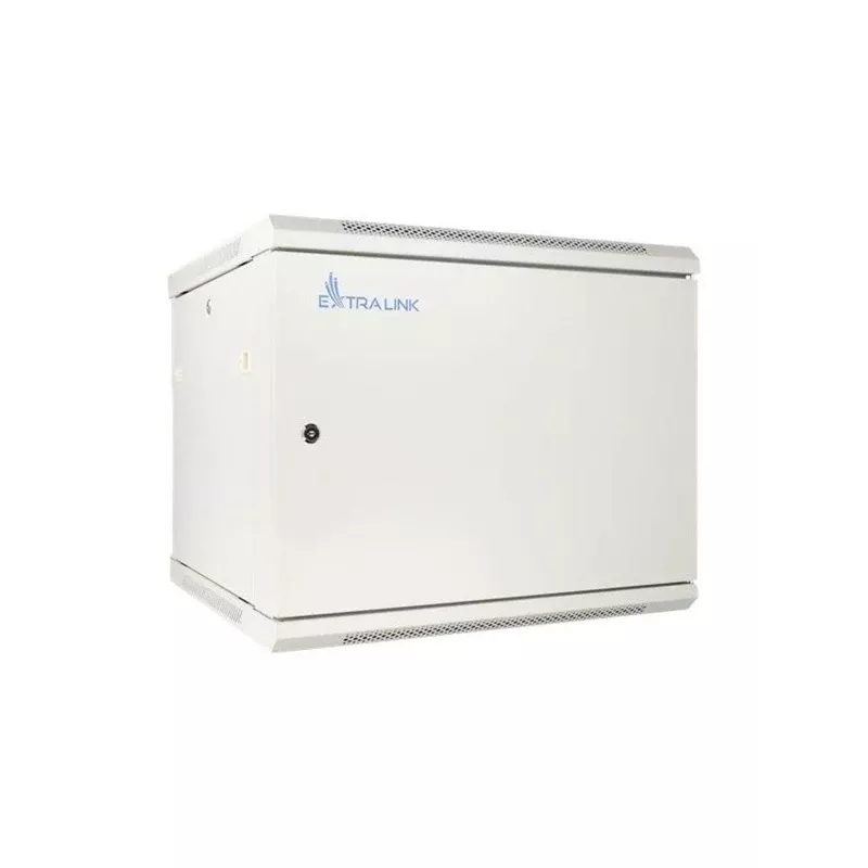 Extralink sieninis 12U 600x450 pilkas spintelės stovas su metalinėmis durelėmis
