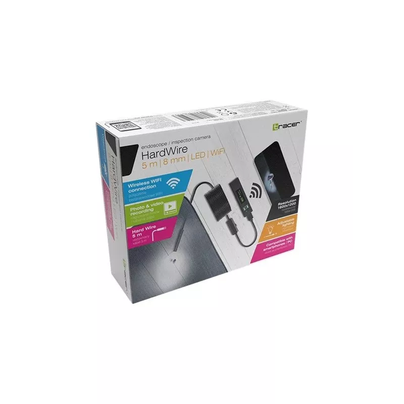 Tracer HardWire 1600x1200 endoskopas su 5 m kabeliu ir WiFi