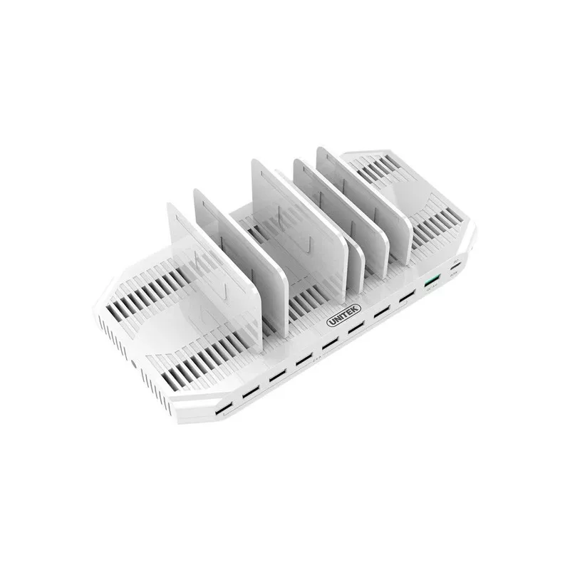 Įkrovimo stotelė UNITEK Y-2190 organizatorius baltas laisvai pastatomas