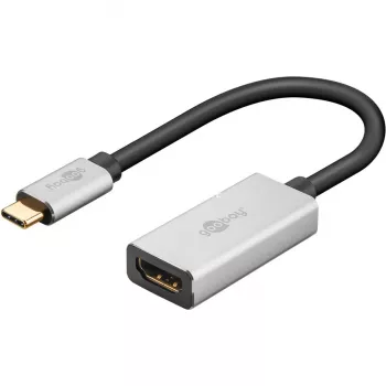 Wentronic 60194 Vaizdo kabelio adapteris 0,15 m USB Type-C HDMI juodas-sidabrinis (60194)