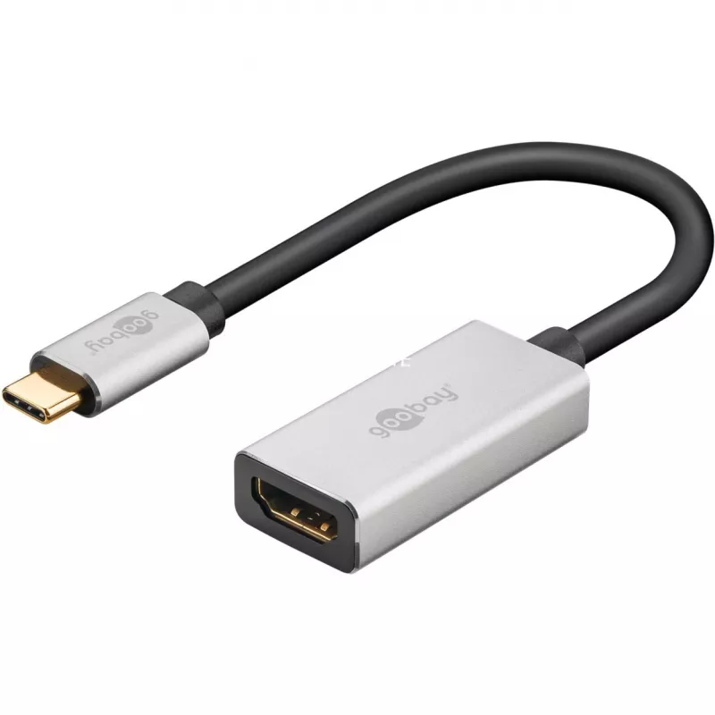 Wentronic 60194 Vaizdo kabelio adapteris 0,15 m USB Type-C HDMI juodas-sidabrinis (60194)