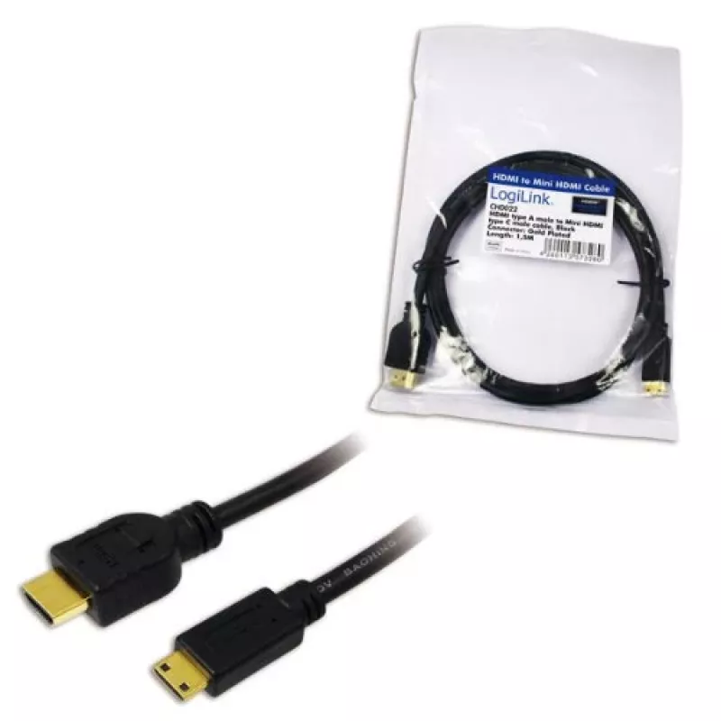 LogiLink CH0022 HDMI kabelis 1,5 m, tipas A (standartinis) į tipą C (mikro)