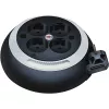 Comfort-Line Mini kabelių ritė CL-S 4 kištukiniai lizdai (juoda/balta, 3 metrai)
