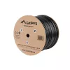 Lanberg LCU6-21CU-0305-BK tinklo laidas, juodas, 305 m, Cat6 U/UTP (UTP), lauko