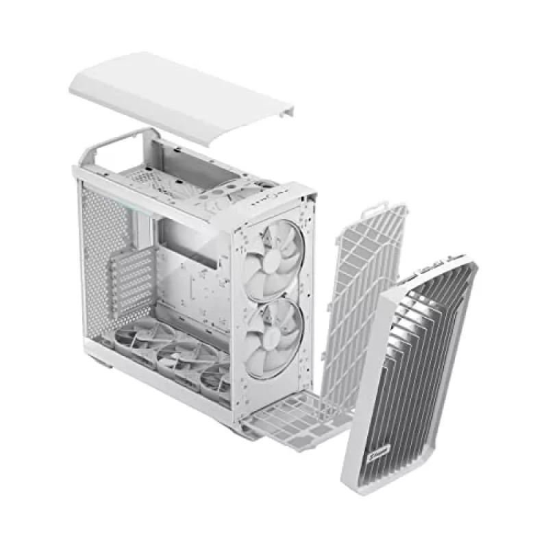 PC korpusas Fractal Design Torrent White – ATX, EATX, microATX, ITX, 2×180 mm priekiniai ventiliatoriai