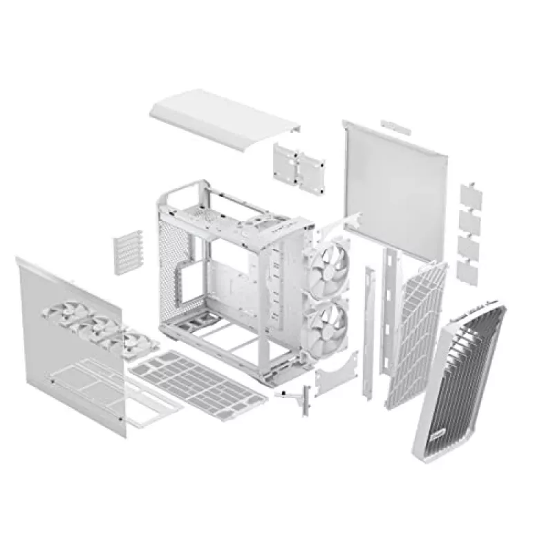 PC korpusas Fractal Design Torrent White – ATX, EATX, microATX, ITX, 2×180 mm priekiniai ventiliatoriai