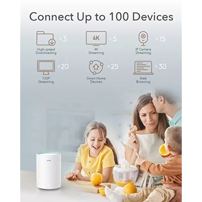 Cudy M1300 1-PACK belaidžio tinklo (Wi-Fi) sistemos mazgas