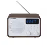 Nešiojamas radijas su Bluetooth ir USB BLAUPUNKT PP7BT, spalva: ruda mediena/balta