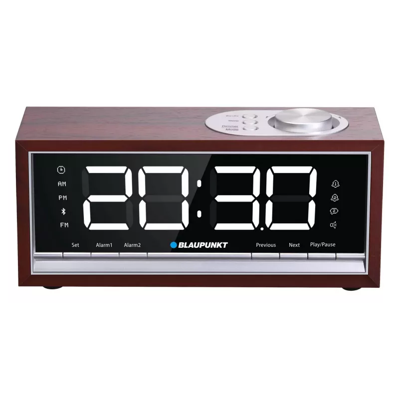 Nešiojamas radijo imtuvas su žadintuvu BLAUPUNKT CR60BT — FM PLL, Bluetooth, LED ekranas, 60 atminties stočių, baterija/DC, CR2032 atsarginė