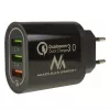 USB sieninis įkroviklis MACLEAN MCE479B — 3x USB prievadai, 18 W, kompaktiškas