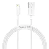 Baseus CALYS-A02 USB A – Lightning laidas, 1 m, baltas