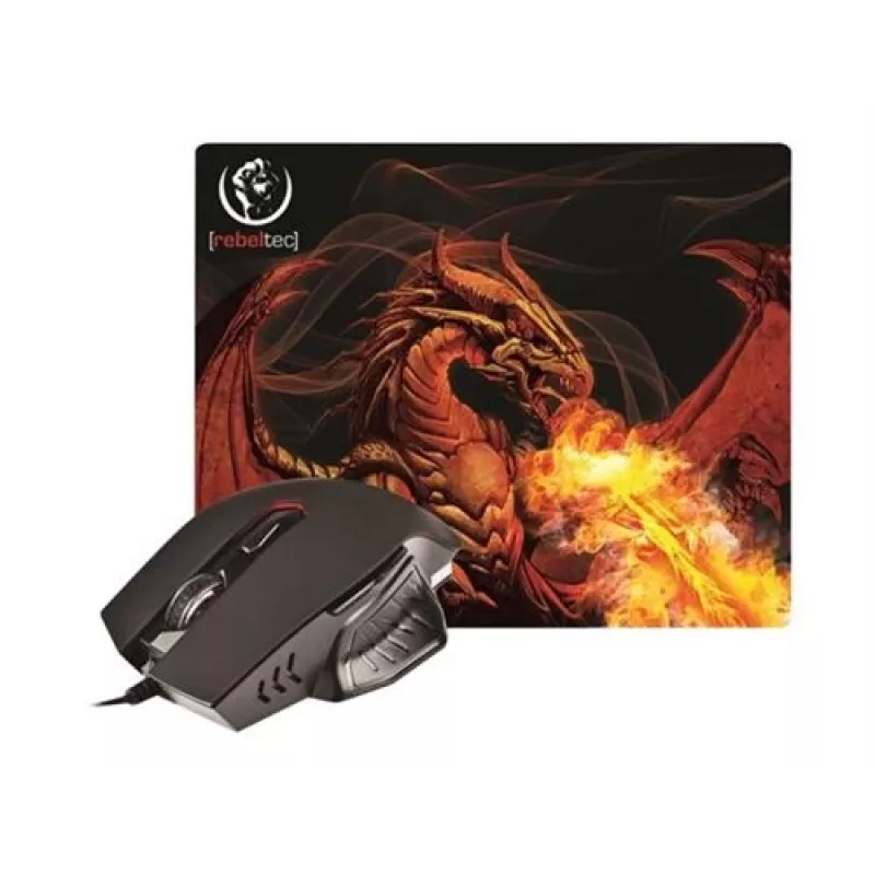 Rebeltec Red Dragon - optinė pelė - 6 mygtukų - laidinė - USB