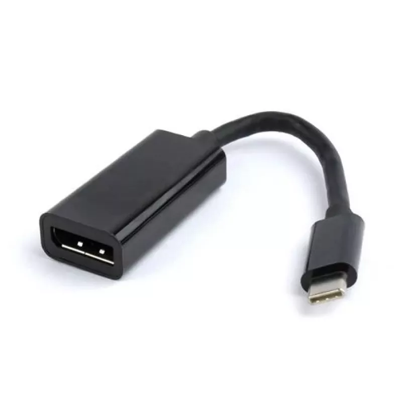 Gembird A-CM-DPF-01 USB-C – DisplayPort adapteris, 15 cm, juodas