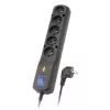 Lestar 5+ Lf-530wa apsauginis filtras nuo viršįtampių, 1,5 m, juodas