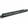 Patch panel Alantec PK001 24 prievadų UTP Cat.6 1U 19 colių – 24x RJ45, U/UTP (UTP), juodos spalvos