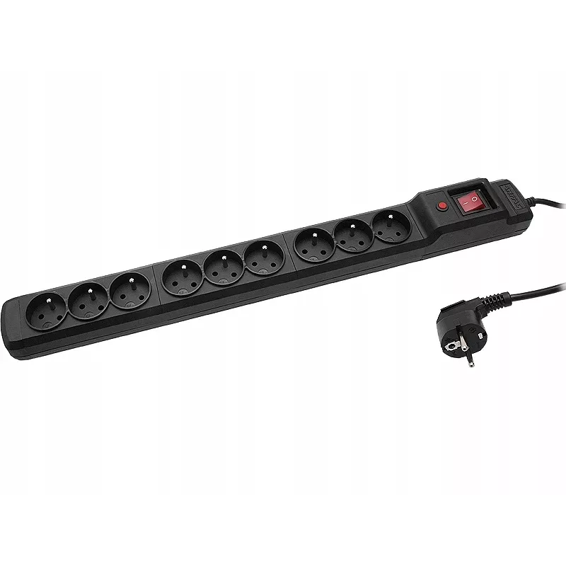 Įtampos apsaugos blokas Armac M9/15/CZ juodas 9 lizdai 250V 1,5m