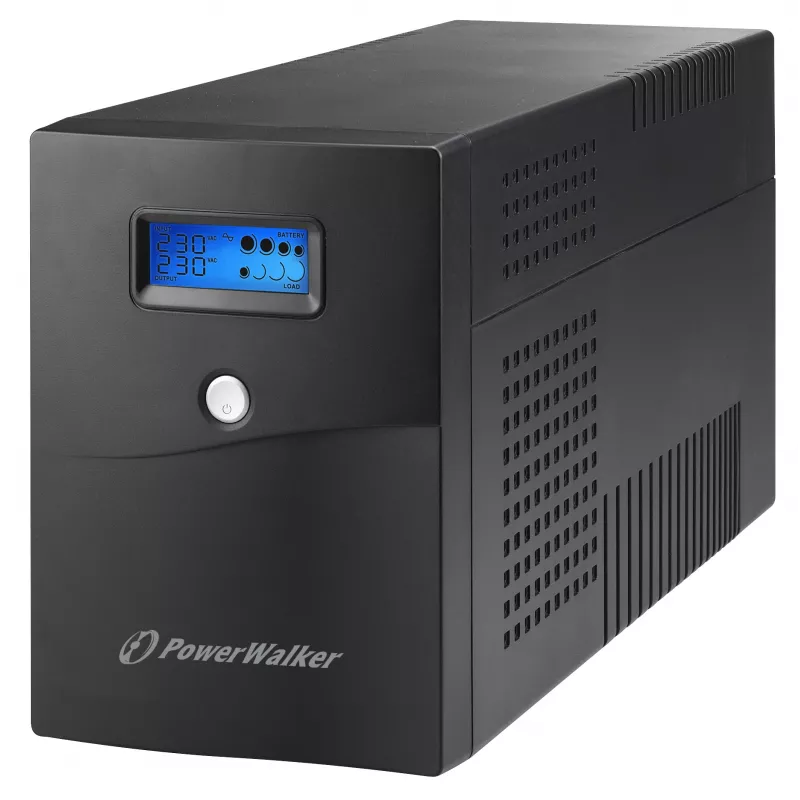 Nepertraukiamo maitinimo šaltinis PowerWalker VI 3000 SCL FR 3 kVA / 1,8 kW, Line-Interactive, 4x E tipo lizdai, 18 Ah baterija (2×12 V)