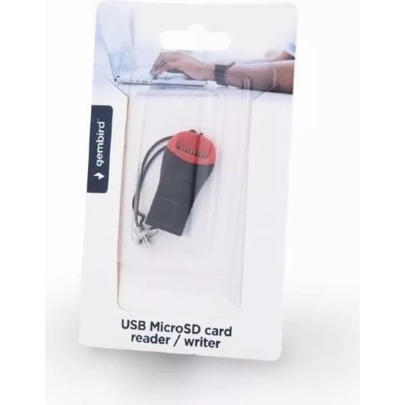 Kortelių skaitytuvas Gembird FD2-MSD-3 USB 2.0 juodas raudonas