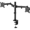 Goobay Monitor Laikiklis Dvigubas Flex - 17-32 colių Ekranas - Stalo Tvirtinimas VESA 75 ir 100mm - Sukimas, Pasukimas ir Pakreipimas - Aukščio Reguliavimas - Maksimali Apkrova