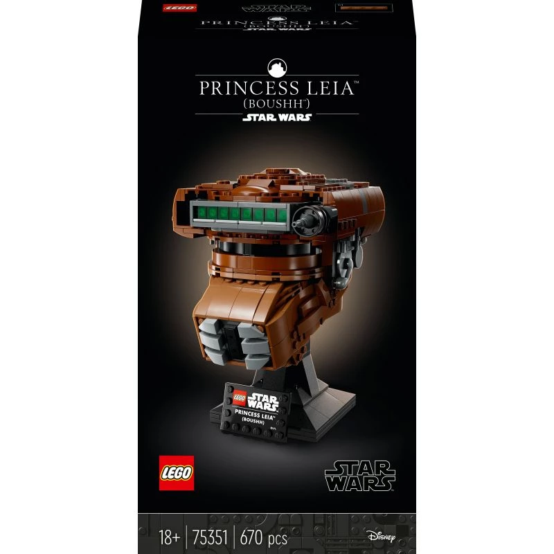 LEGO Star Wars Princesė Lėja (Boushh) Šalmas suaugusiems 75351 (670 dalių)