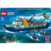 Konstruktorius LEGO City Arkties tyrinėjimų laivas 60368 — 815 dalių, 7+ metai, 4 minifigūrėlės