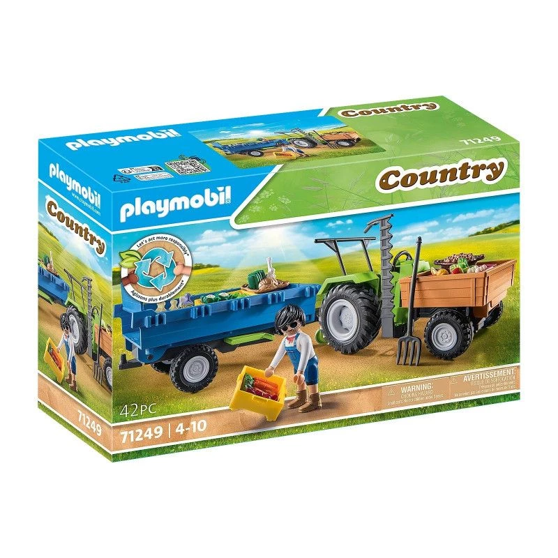 Playmobil Kombainas su priekaba – Vaidybinis ir kūrybinis žaidimas 6–9 metų vaikams – Fat Brain Toys