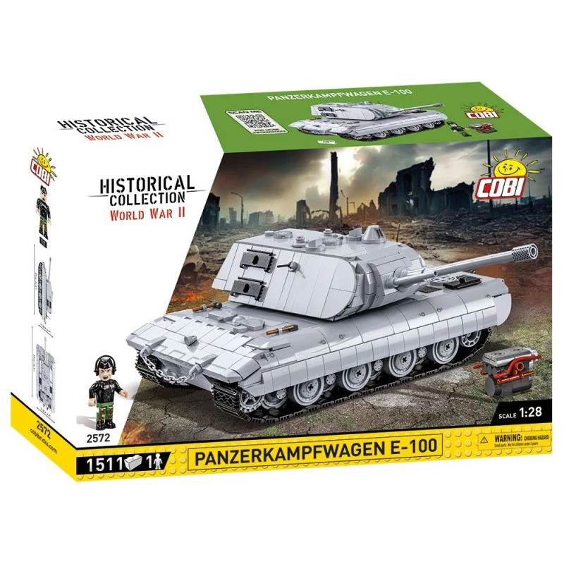 Konstruktorius COBI Panzerkampfwagen E-100 Antrasis pasaulinis karas 1511 dalių
