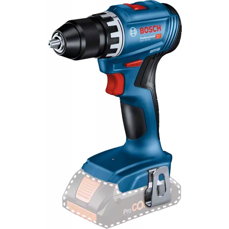 Bosch GSR 18V-45 Professional 500 RPM grąžtinis suktuvas, 900 g, juoda/mėlyna