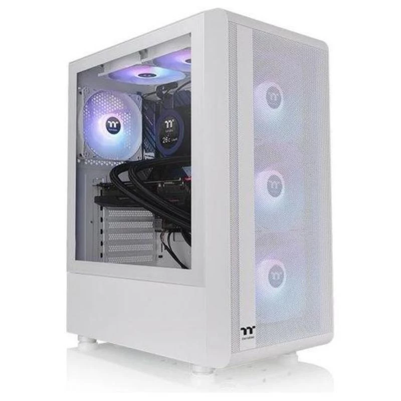 Thermaltake S200 TG Tempered Glass ARGB Snow Edition vidutinis kompiuterio korpusas