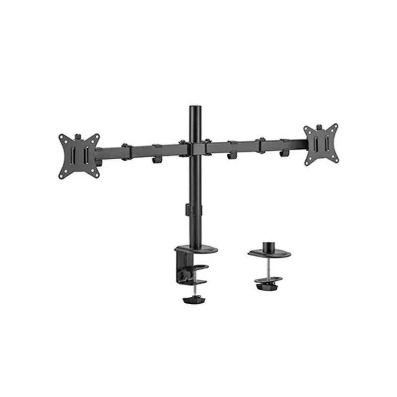 Laikiklis monitoriams Gembird MA-D2-01 dviems ekranams iki 32 colių, VESA 75x75–100x100, spaustuvas, 18 kg, juodas