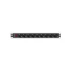 Maitinimo skirstytuvas LANBERG PDU-09F-0300-BK — 9x F tipo lizdai, 3 m laidas, aliumininis korpusas, 10 A