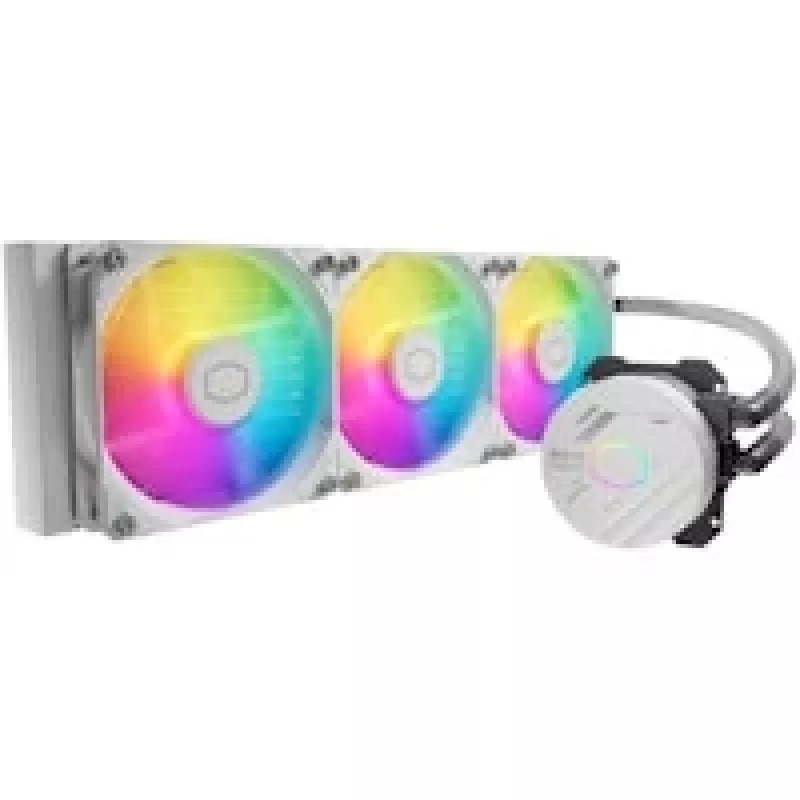 Skysčio aušinimo komplektas Cooler Master MasterLiquid 360L Core ARGB Baltas 12 cm ventiliatoriai