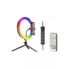 Žiedinė lempa RGB 26cm su trikoju