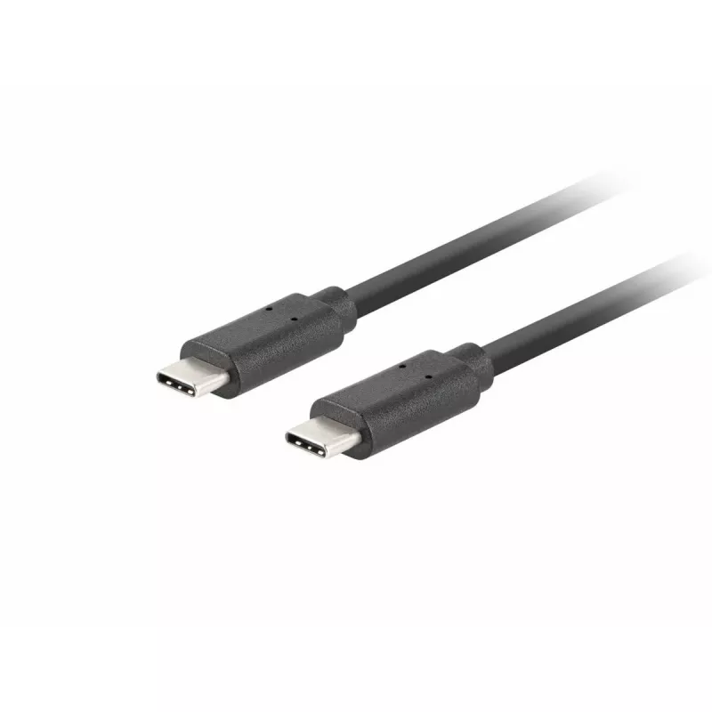 USB C į USB C laidas LANBERG CA-CMCM-32CU-0010-BK — USB 3.2 Gen 2, 1 m, juodas, 100 W įkrovimas, 4K vaizdas