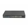 Nevaldomas jungiklis LANBERG RSFE-16P-2C-250 — 18 prievadų Gigabit, 16x PoE+ (30W), 2x SFP, 250W, 1U, metalinis, montuojamas į stelažą