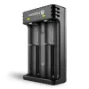 Baterijų įkroviklis everActive LC200 buitinis USB, 2 lizdai, Li-Ion, palaiko A/AA/AAA/AAAA/C/D, 5 V įėjimas, 4,2 V išėjimas, juodas