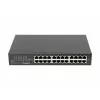 Nevaldomas jungiklis LANBERG RSGE-24 — 24× Gigabit Ethernet 1U, montuojamas į stovą, juodas