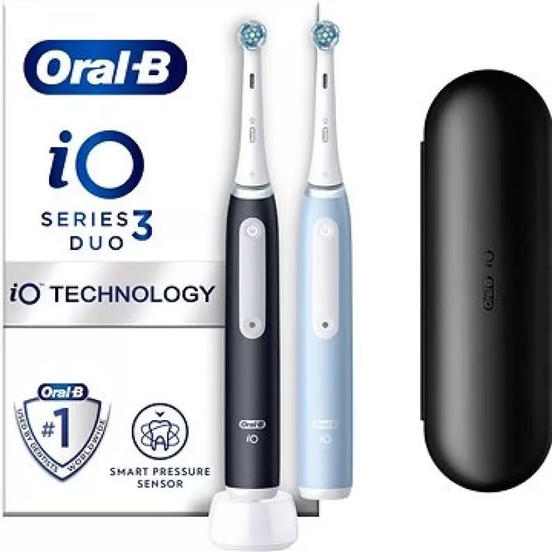 Oral-B iO3 Series elektrinis dantų šepetėlis, juodas