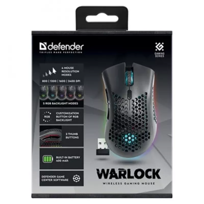 Defender 52709 709 L Black USB žaidimų pelė