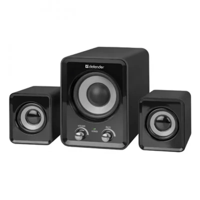 Garsiakalbiai DEFENDER Z4 laidiniai 2.1, 11 W RMS, juodi, maitinimas USB 5V, 3.5 mm išėjimas ausinėms