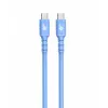 USB C - USB C kabelis 1 m, silikoninis, mėlynas
