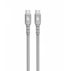 USB C – USB C laidas 1 m silikoninis pilkas