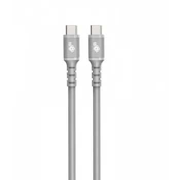 USB C – USB C laidas 1 m silikoninis pilkas