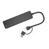 USB šakotuvas NATEC Mayfly USB 3.2 Gen 1 Type-A Type-C 5000 Mbit/s Juodas