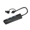 USB šakotuvas NATEC Mayfly USB 3.2 Gen 1 Type-A Type-C 5000 Mbit/s Juodas