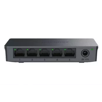 Grandstream GWN7700 nevaldomas jungiklis 5x Gigabit prievadai 10 Gbps perjungimo talpa 802.1p QoS juodas stalas/sieninis 5 VDC