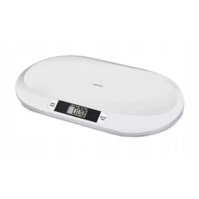 Elektrinės kūdikių svarstyklės ESPERANZA EBS019 – 0,03–20 kg, 0,01 kg padala, didelis LCD ekranas, balta