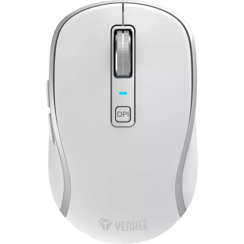 Yenkee YMS 2085WH NOBLE belaidė pelė DUAL WiFi+Bluetooth, įkraunama, 5 mygtukai, balta